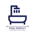 Bathtub pixel perfect linear ui icon