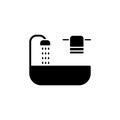 Bathtub, shower, towel icon. Simple bathroom icons for ui and ux, website or mobile application