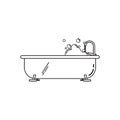 bathtub with showerhead. Vector illustration decorative design Royalty Free Stock Photo