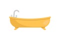 Bathroom Yellow Bathtube Illustration Vector Design