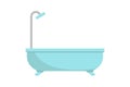 Bathroom Blue Bathtube Illustration Vector Design