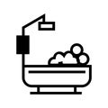 Bathtube icon or logo isolated sign symbol vector illustration