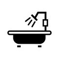 Bathtube icon or logo isolated sign symbol vector illustration