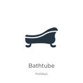 Bathtube icon vector. Trendy flat bathtube icon from holidays collection isolated on white background. Vector illustration can be