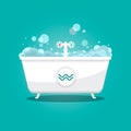 Bathtube Vector Icon. Bath Symbol