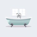 Bathtubs vector isolated on white illustration Royalty Free Stock Photo