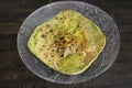 Bathua paratha on plate Royalty Free Stock Photo