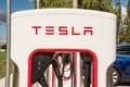 Bathurst, AusTesla electric car vehicle charger station. Environment friendly innovative feature