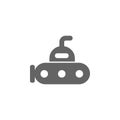 Bathyscaph, submarine icon. Element of simple transport icon. Premium quality graphic design icon. Signs and symbols collection Royalty Free Stock Photo