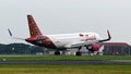 Batik Air Indonesia, PK-LUU, Airbus A320, seconds to land at Adi Soemarmo Airport (Indonesia-Oct 1, 2022)