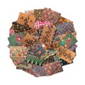 Batik Collage in round shape
