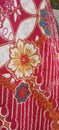 Batik material from Indonesia with nice colour