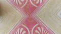 batik motif on a bench Royalty Free Stock Photo
