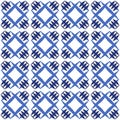 Batik. Seamless textile pattern. Indigo blue. Royalty Free Stock Photo