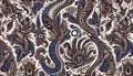 A Batik Tulis seamless background pattern, Ai generated image Royalty Free Stock Photo