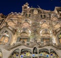 Batllo House, Barcelona, Spain : one of Gaudi`s masterpiece Royalty Free Stock Photo