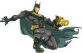 Batman with background and scene in the night in gotham city Royalty Free Stock Photo