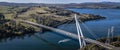 Batman Bridge by the Tamar river near Sidmouth. Royalty Free Stock Photo