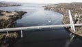 Batman Bridge by the Tamar river near Sidmouth. Royalty Free Stock Photo