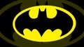 Batman logo zoom in on black background 4K. Batman from DC comics.