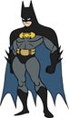 Batman ready to action in the night of gotham city Royalty Free Stock Photo