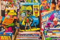 Batman and Robin comic book on display at a store