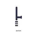 baton icon on white background. Simple element illustration from law and justice concept Royalty Free Stock Photo