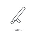 Baton linear icon. Modern outline Baton logo concept on white ba