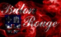Baton Rouge city smoke flag, Louisiana State, United States Of A