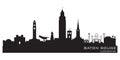 Baton Rouge Louisiana city skyline vector silhouette