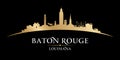 Baton Rouge Louisiana city silhouette black background