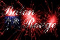 Baton Rouge, Louisiana fireworks sparkling flag. New Year, Christmas and National day concept. United States of America