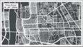 Baton Rouge Louisiana USA City Map in Retro Style. Outline Map.