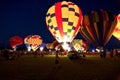 People prepare for the glowing of the balloons at the annual Hot Air Balloon Festival