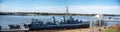 Baton Rouge, Louisiana, USA - 11.2022 - USS Kidd DD-661 Veterans memorial museum on the Mississippi.