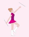 Baton Twirler Illustration