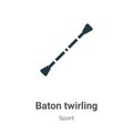 Baton twirling vector icon on white background. Flat vector baton twirling icon symbol sign from modern sport collection for