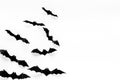 Bats cutout on Halloween frame on white table top view copy space Royalty Free Stock Photo