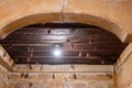 Bats hanging from ceiling of Raja Rani Mahal,inside Jaisalmer fort. Rajasthan, India