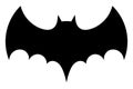 Bats icons set. Black flat silhouettes of bats. Vector illustration isolated Royalty Free Stock Photo