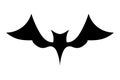 Bats icons set. Black flat silhouettes of bats. Vector illustration isolated Royalty Free Stock Photo