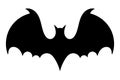 Bats icons set. Black flat silhouettes of bats. Vector illustration isolated Royalty Free Stock Photo