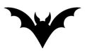 Bats icons set. Black flat silhouettes of bats. Vector illustration isolated Royalty Free Stock Photo