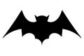 Bats icons set. Black flat silhouettes of bats. Vector illustration isolated Royalty Free Stock Photo