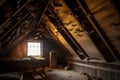 bats roosting in the attics eaves and corners