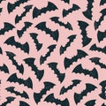 Bats seamless pattern. Cute style background. Vector illustration