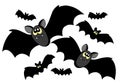 Bats silhouettes Royalty Free Stock Photo