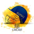 Batsman Helmet for Cricket Sports concept.