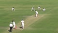 Batsman left the ball in a test cricket match at Indore Stadium