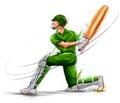 Batsman playing cricket championship sports Royalty Free Stock Photo